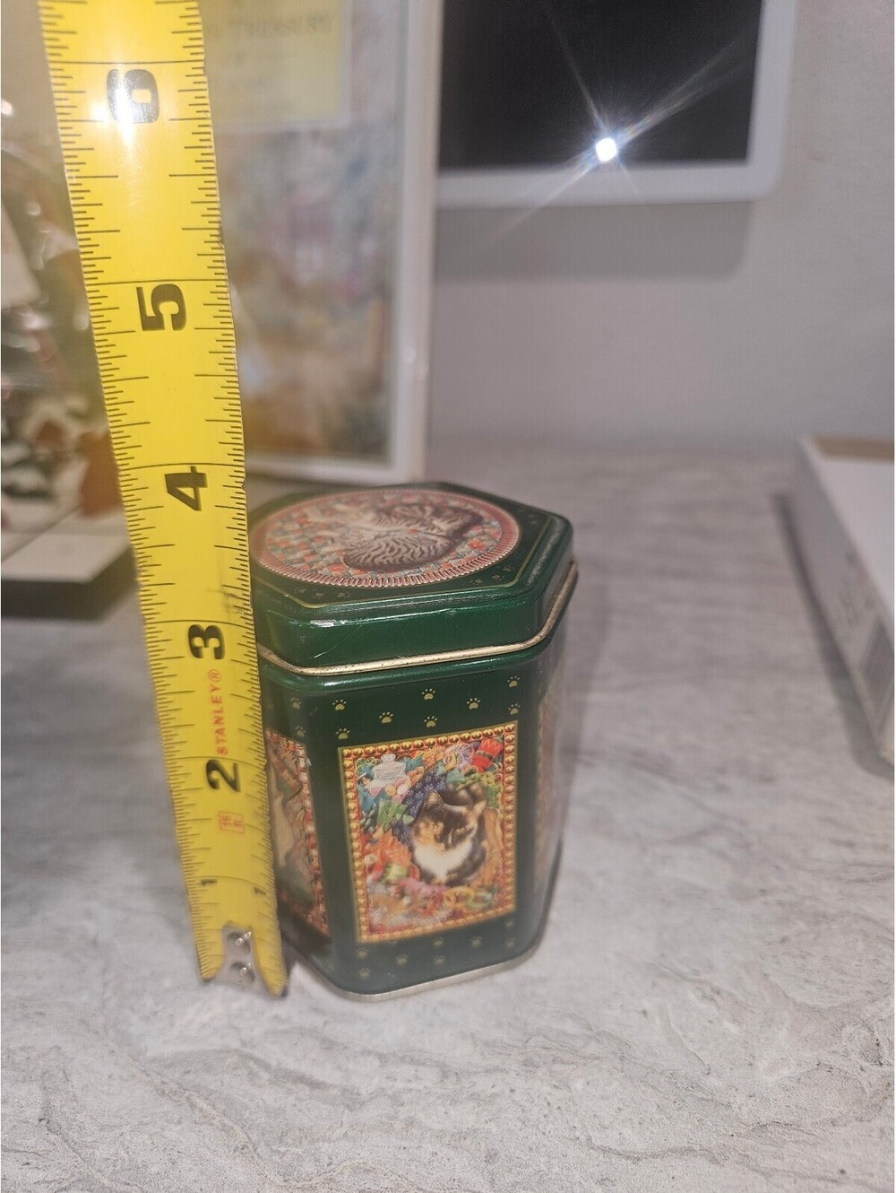 Enesco Decorative Hexagonal Cat Tin Box [COPY]